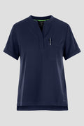 Women's Macy Mandarin Collar Top - Navy