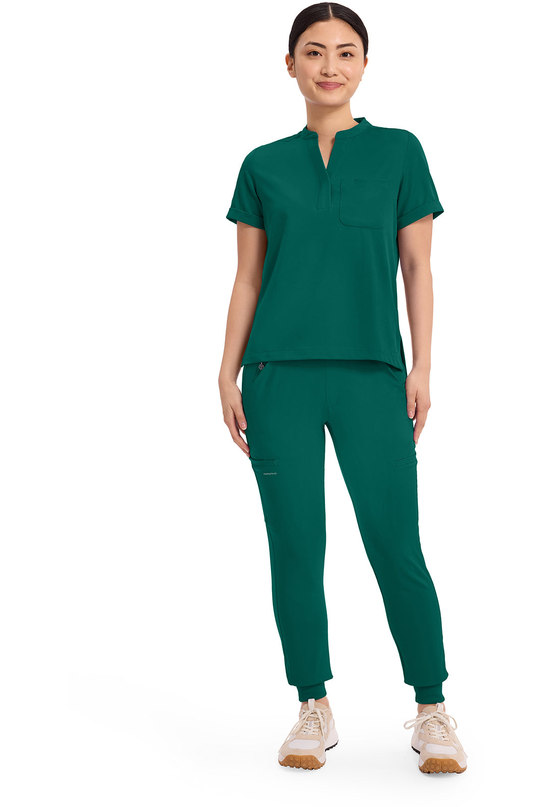 Women's Macy Mandarin Collar Top - Hunter