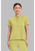 Women's Macy Mandarin Collar Top - Retro Lime