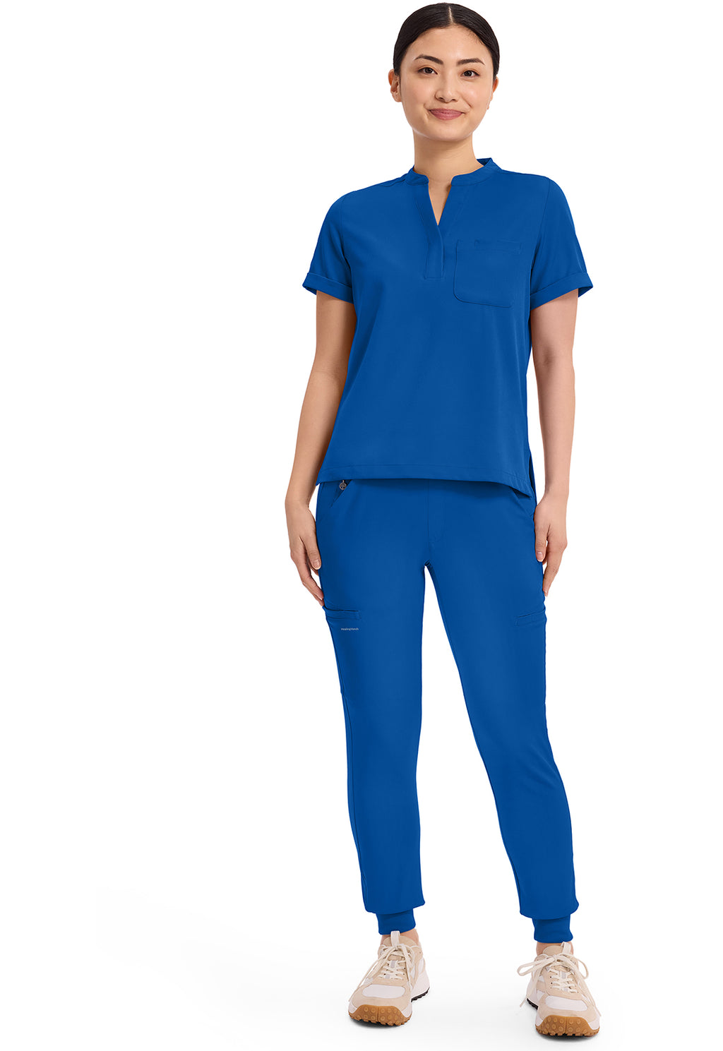 Women's Macy Mandarin Collar Top - Royal