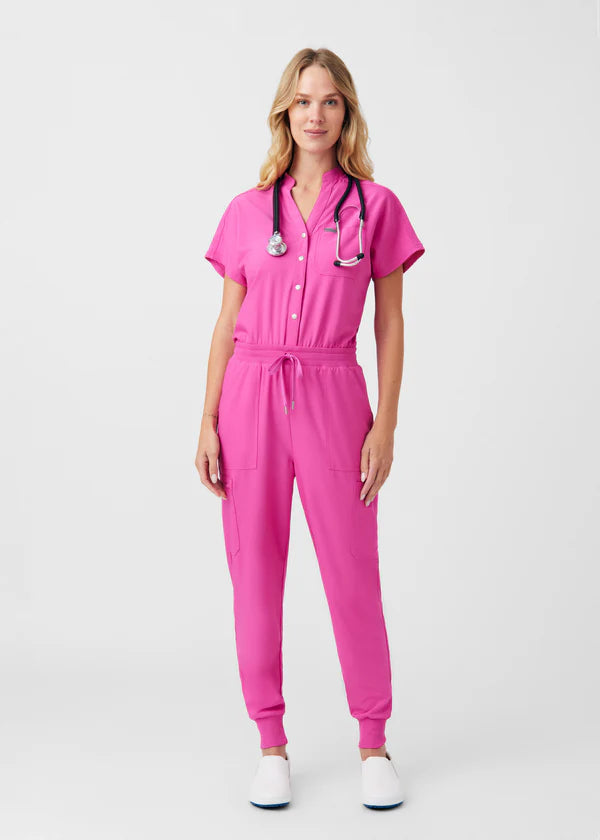 Forward 8-Pocket Cargo Jumpsuit - Rose