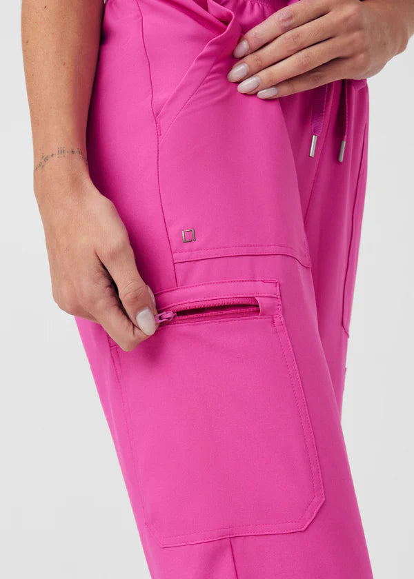 Forward 8-Pocket Cargo Jumpsuit - Rose