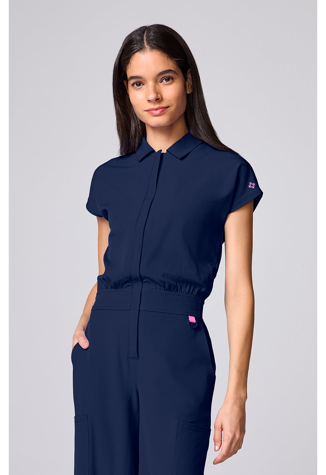 Women's Dolman Wide Leg Jumpsuit - Navy