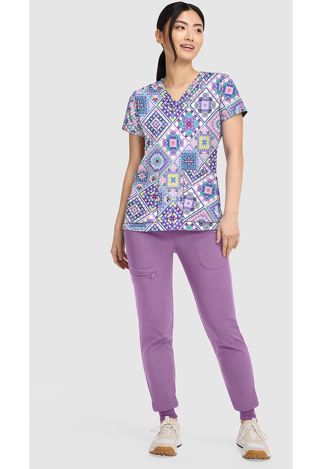 Women's Vicky Crochet All Day Print Top