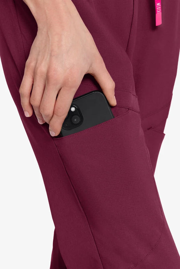 Amp 5-Pocket Zip Front Jumpsuit - Wine
