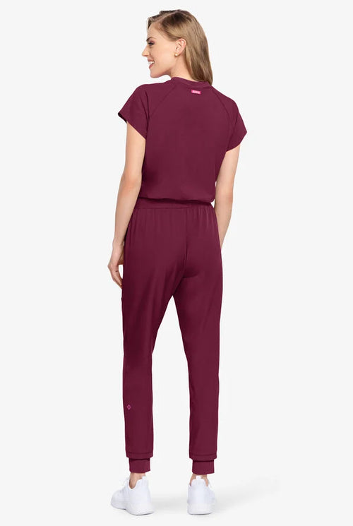 Amp 5-Pocket Zip Front Jumpsuit - Wine
