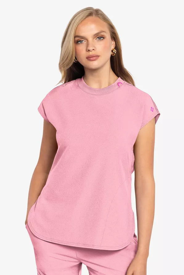 Women's 2-Pocket Tuck in Dolman Crew Neck Scrub Top