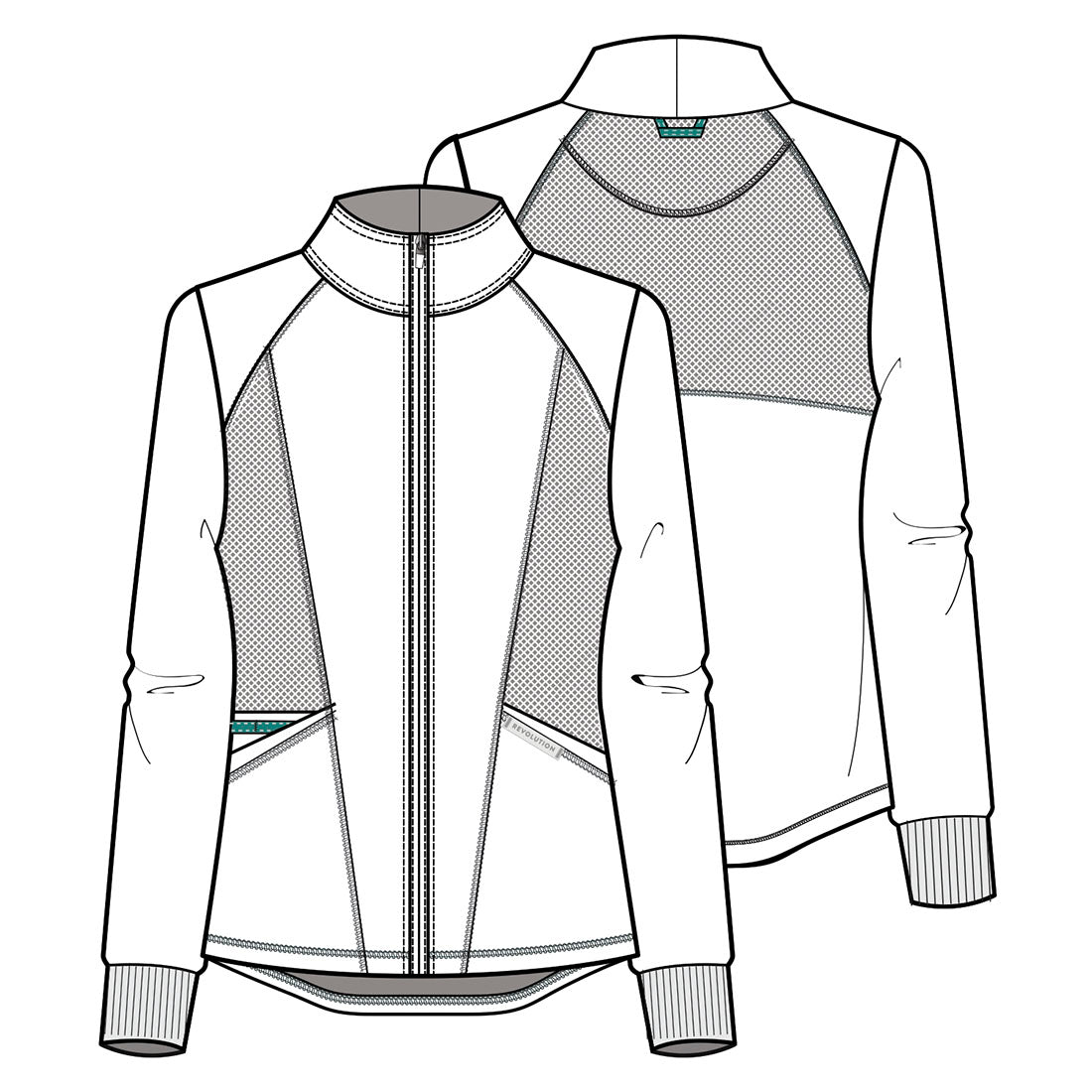 Women's Zip Front Jacket - Royal