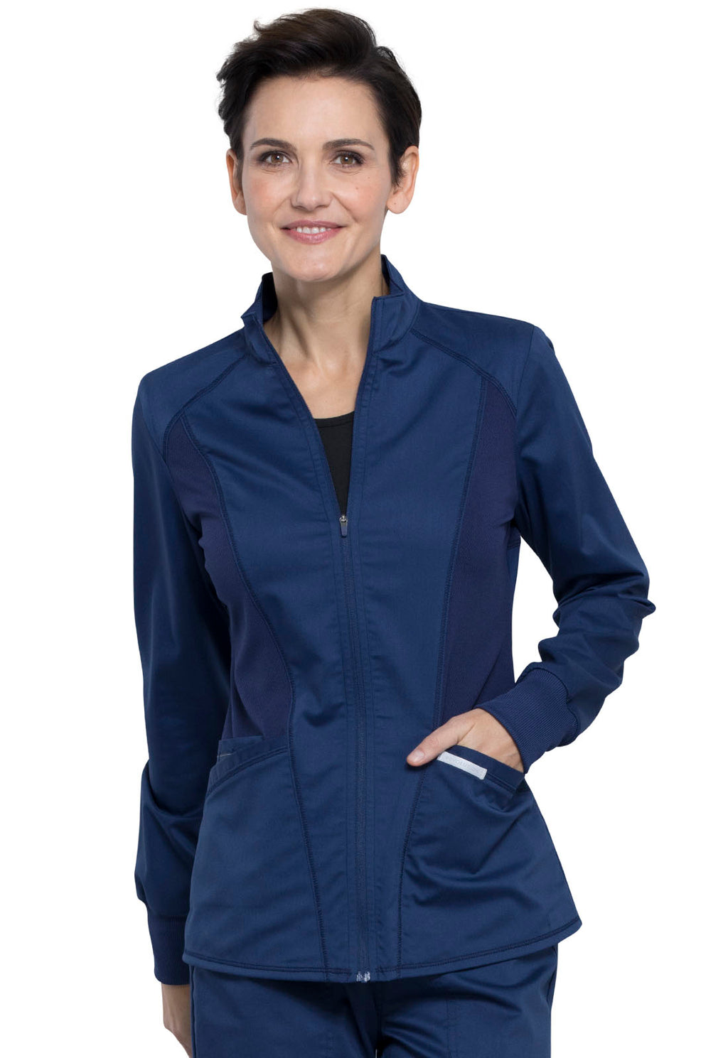 Women's Zip Front Jacket - Navy