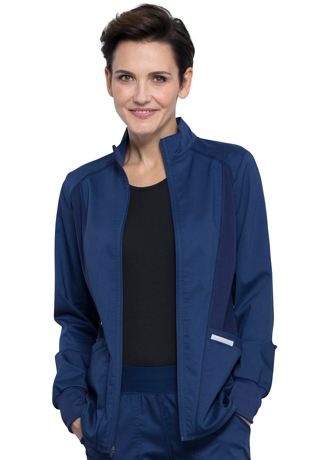 Women's Zip Front Jacket - Navy