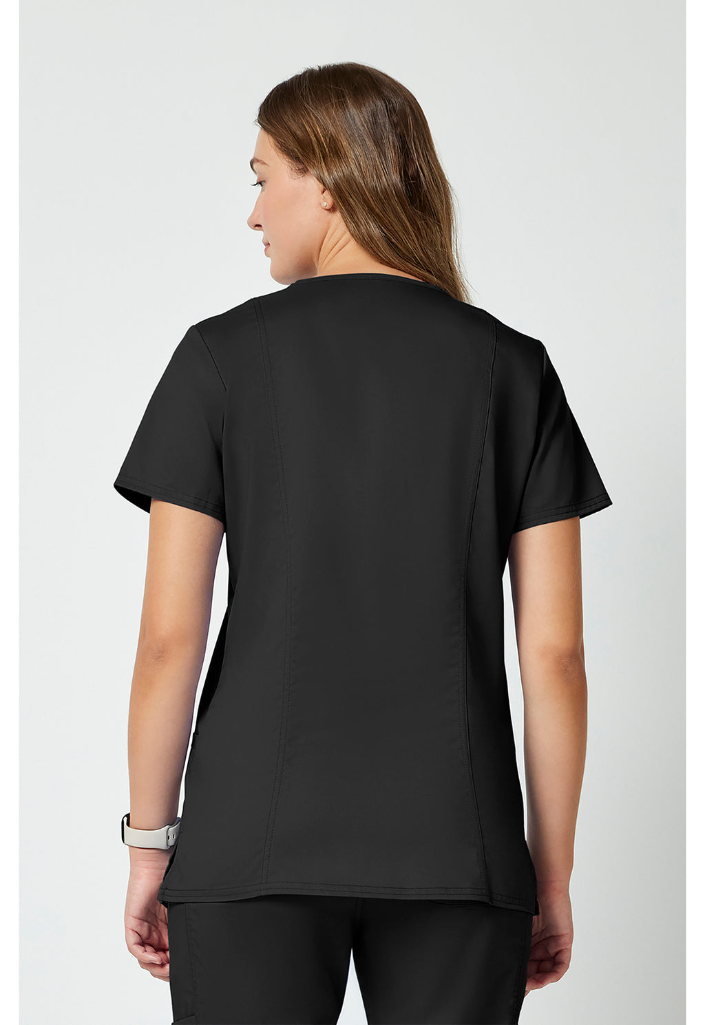 Women's 3-Pocket V-Neck Top - Black