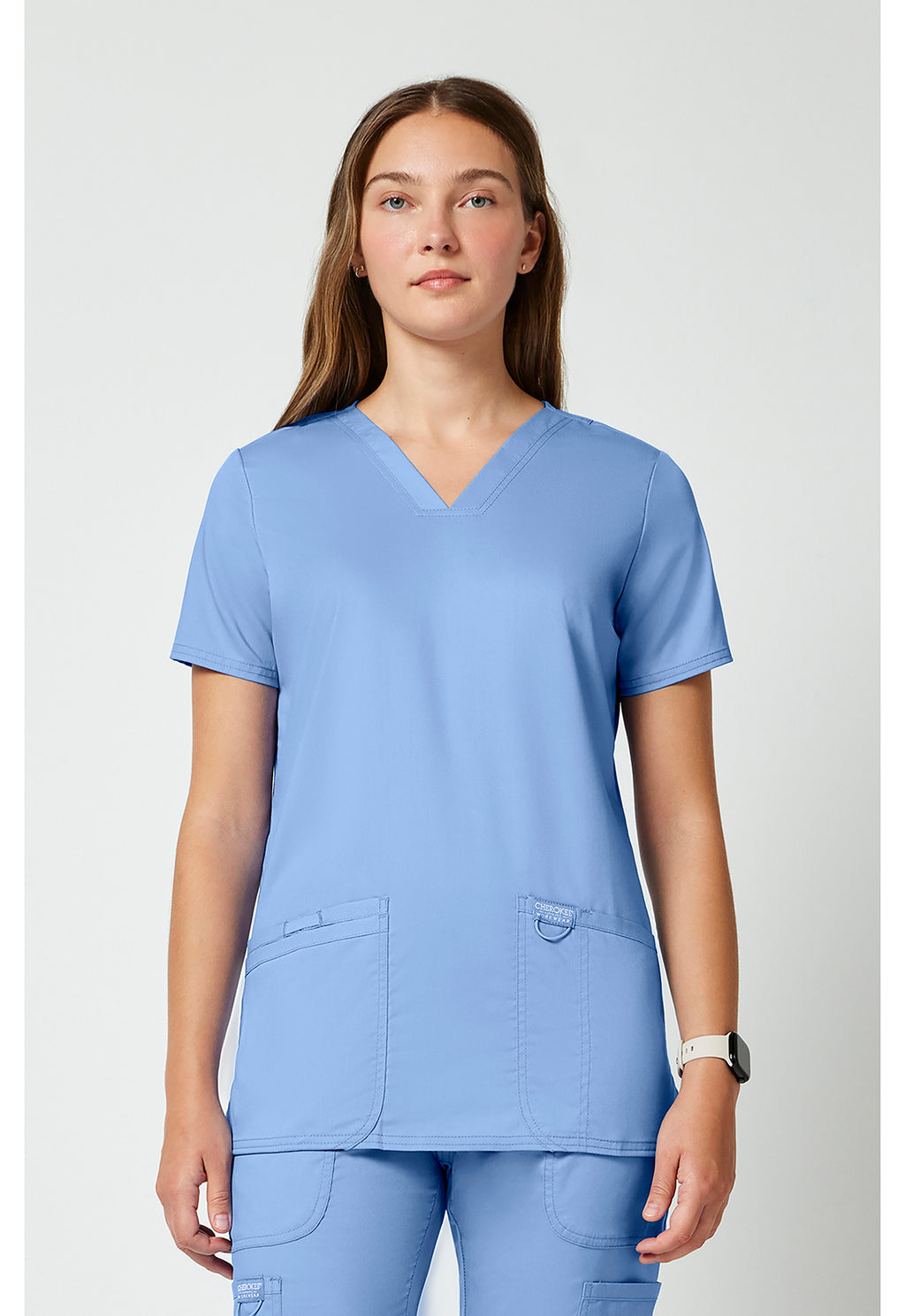 Women's 3-Pocket V-Neck Top - Ciel