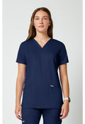Women's 3-Pocket V-Neck Top - Navy
