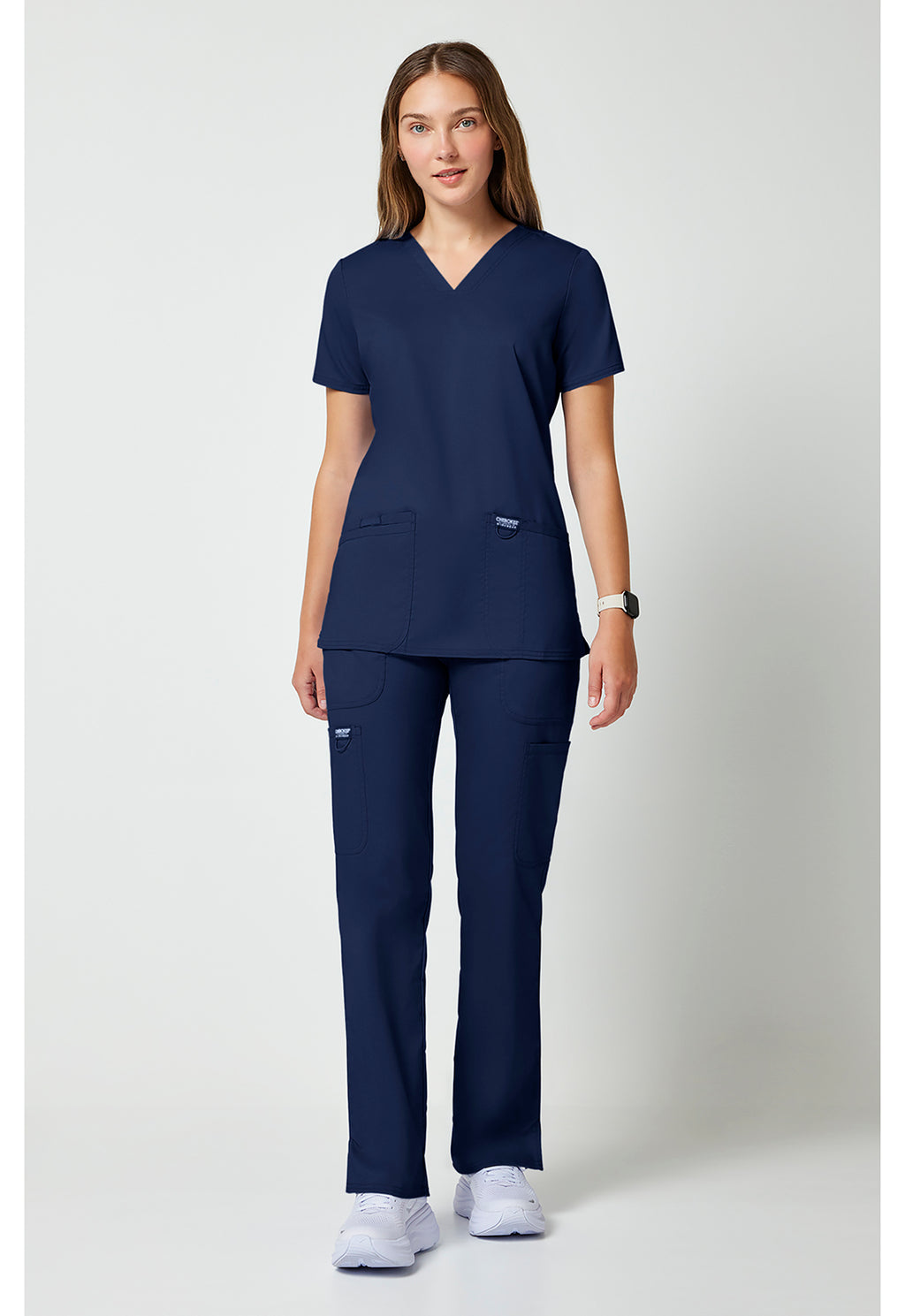 Women's 3-Pocket V-Neck Top - Navy