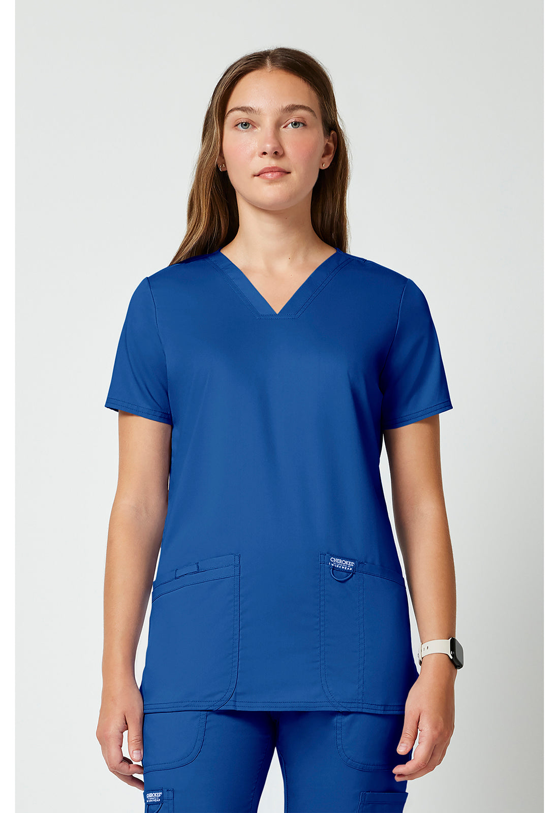 Women's 3-Pocket V-Neck Top - Royal