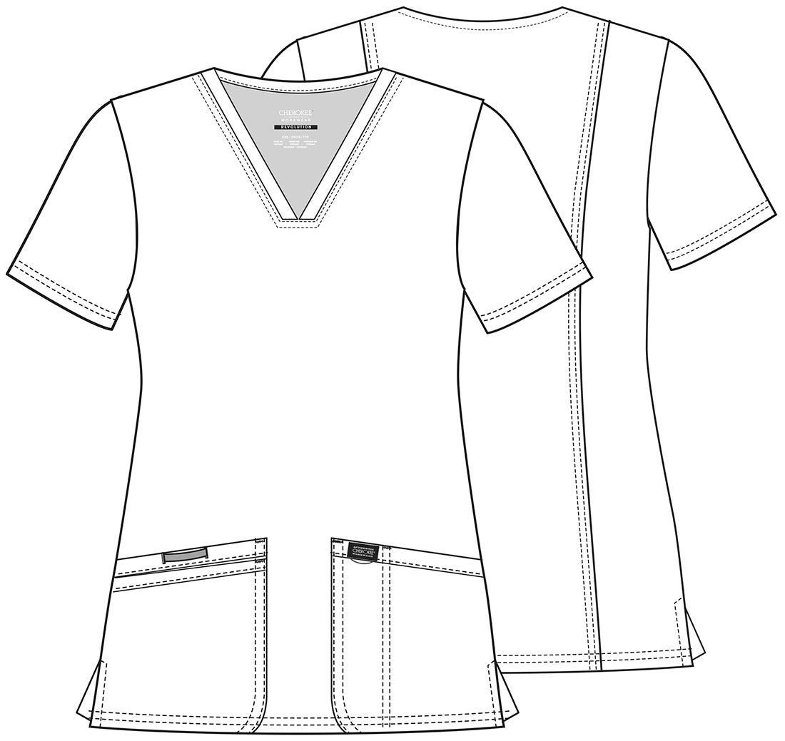 Women's 3-Pocket V-Neck Top - Royal