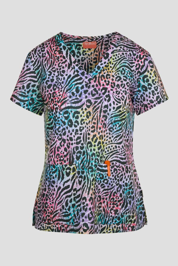 Women's Audrey Print Top - Wild Sorbets
