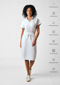 3-Pocket Zip Neck Dress